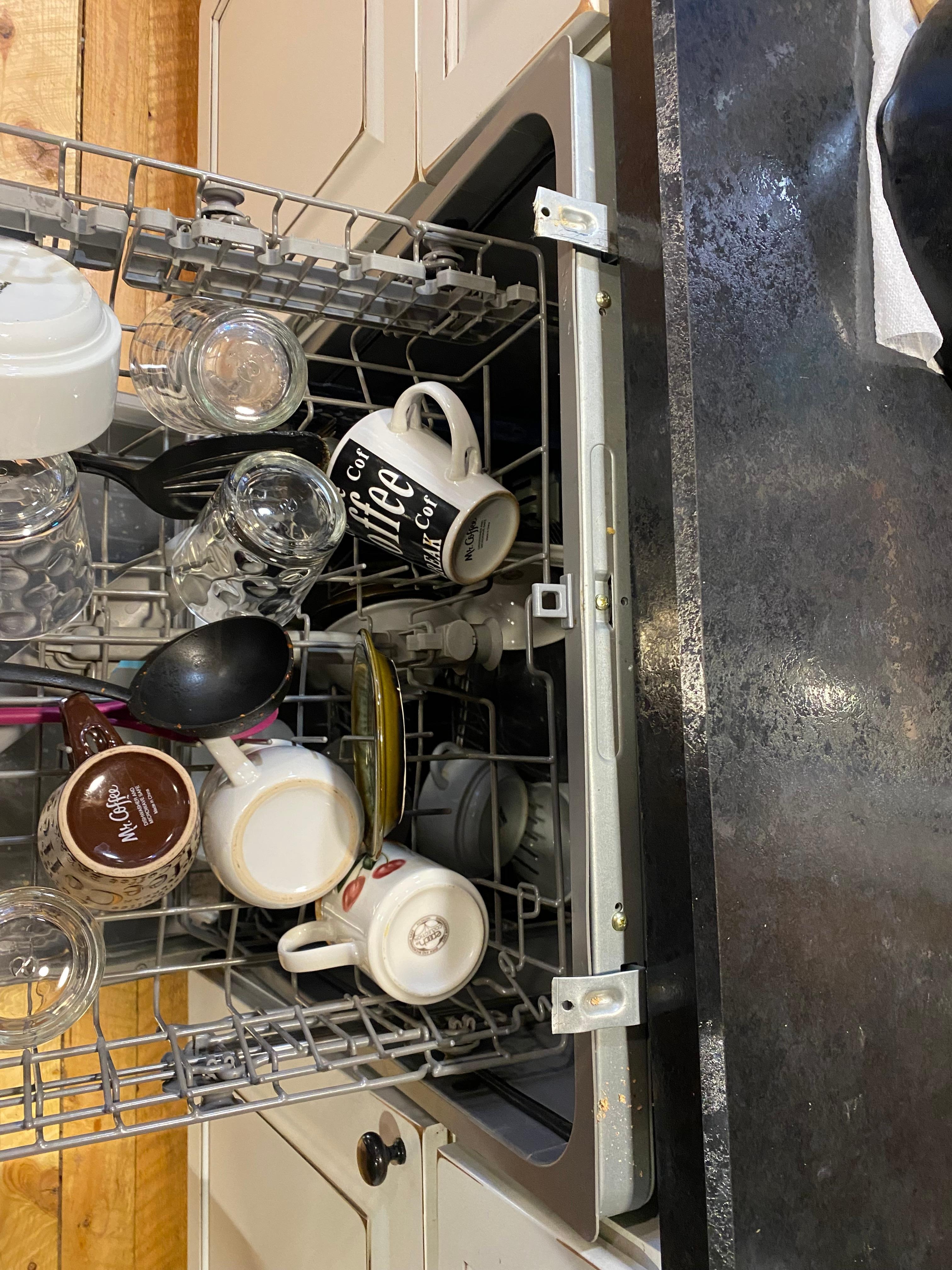 Disheasher was still full and kept falling forward