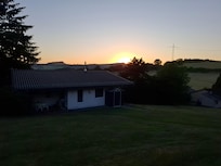 Sonnenuntergang beim Abendessen
