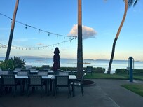 Pool/BBQ area and walkway to the beach