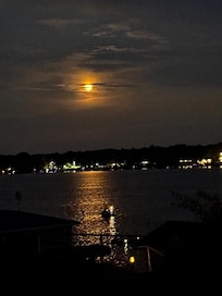 A beautiful golden moon taken from deck