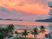 The sun set from the room