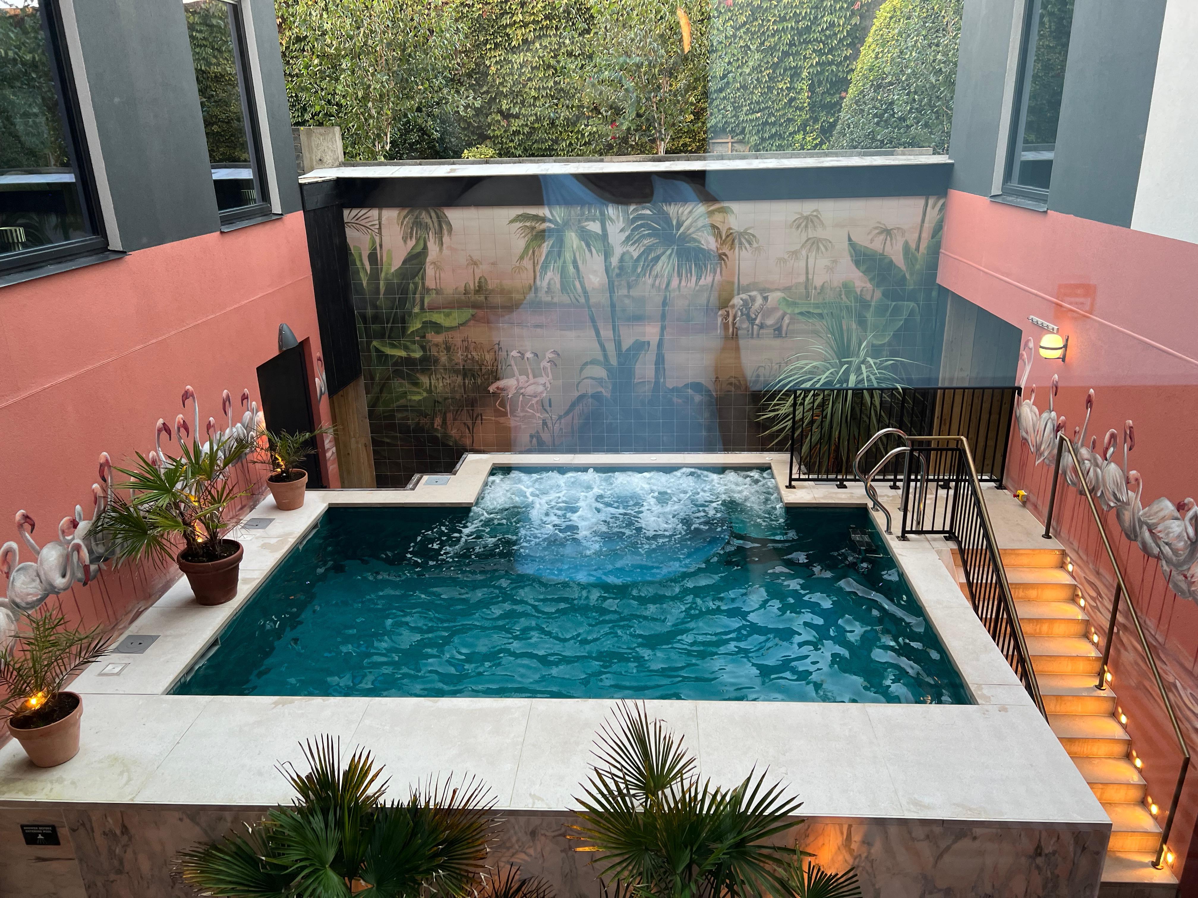 The pool is a haven of tranquility 
