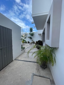 The courtyards were scrubbed every morning.