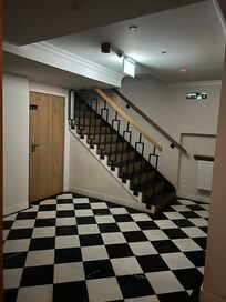 Hall area below street level