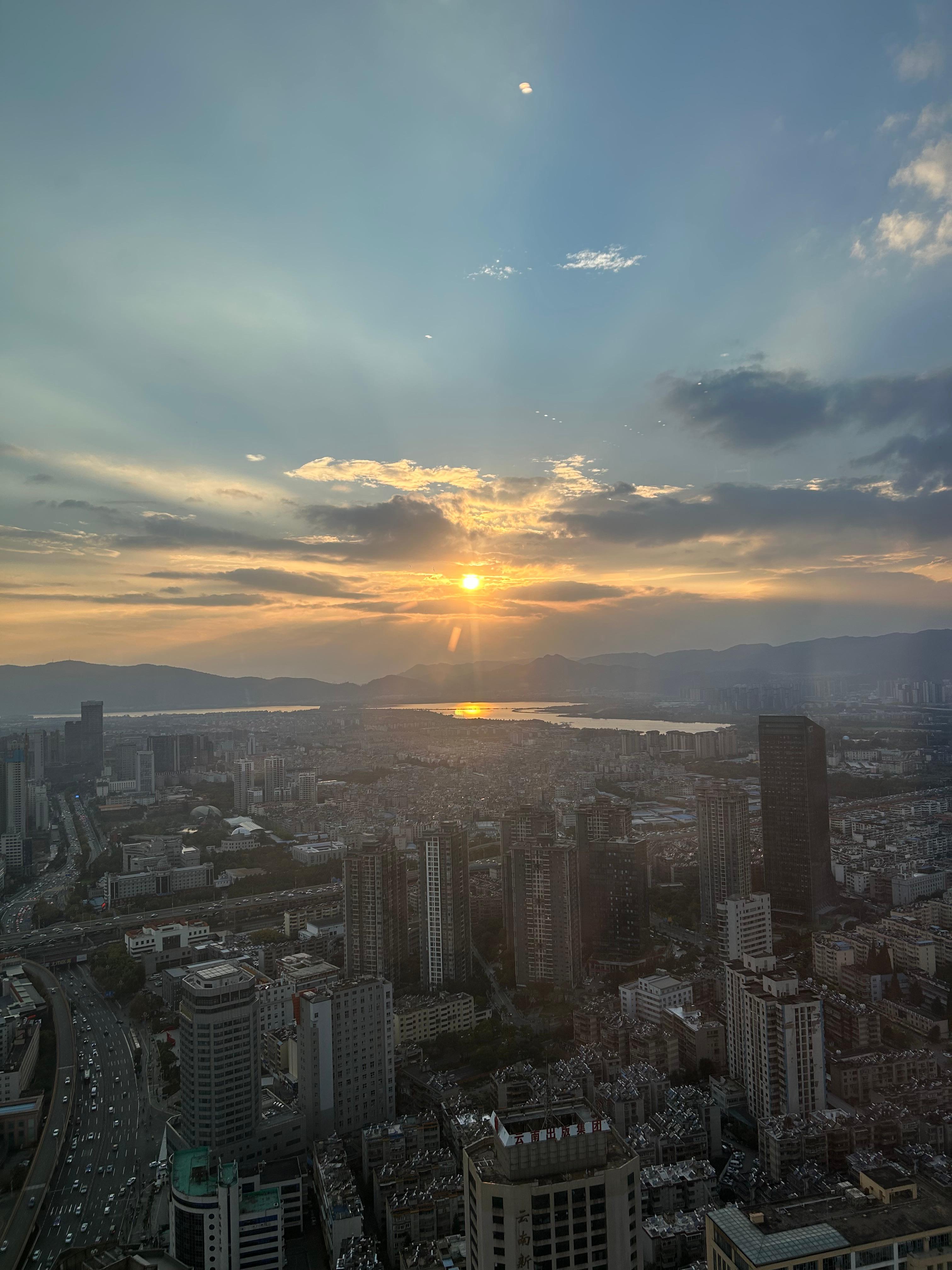 Beautiful sunset from Club Lounge