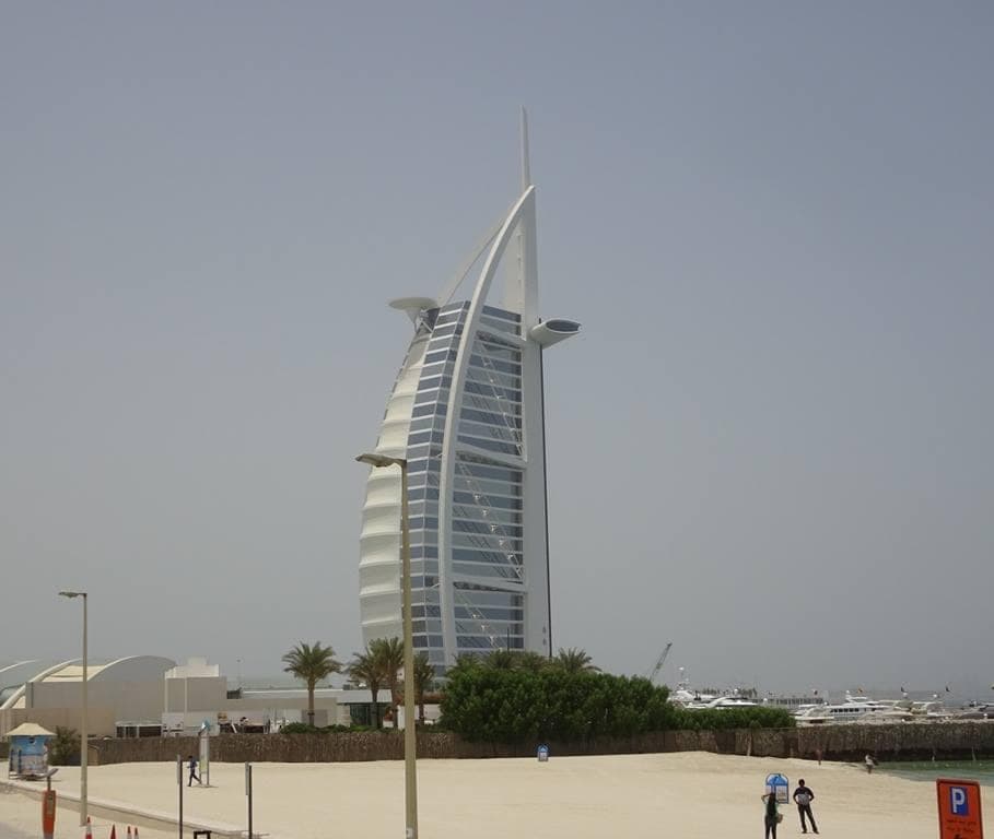 The Burj Al-Arab, the only 7-star hotel in the world