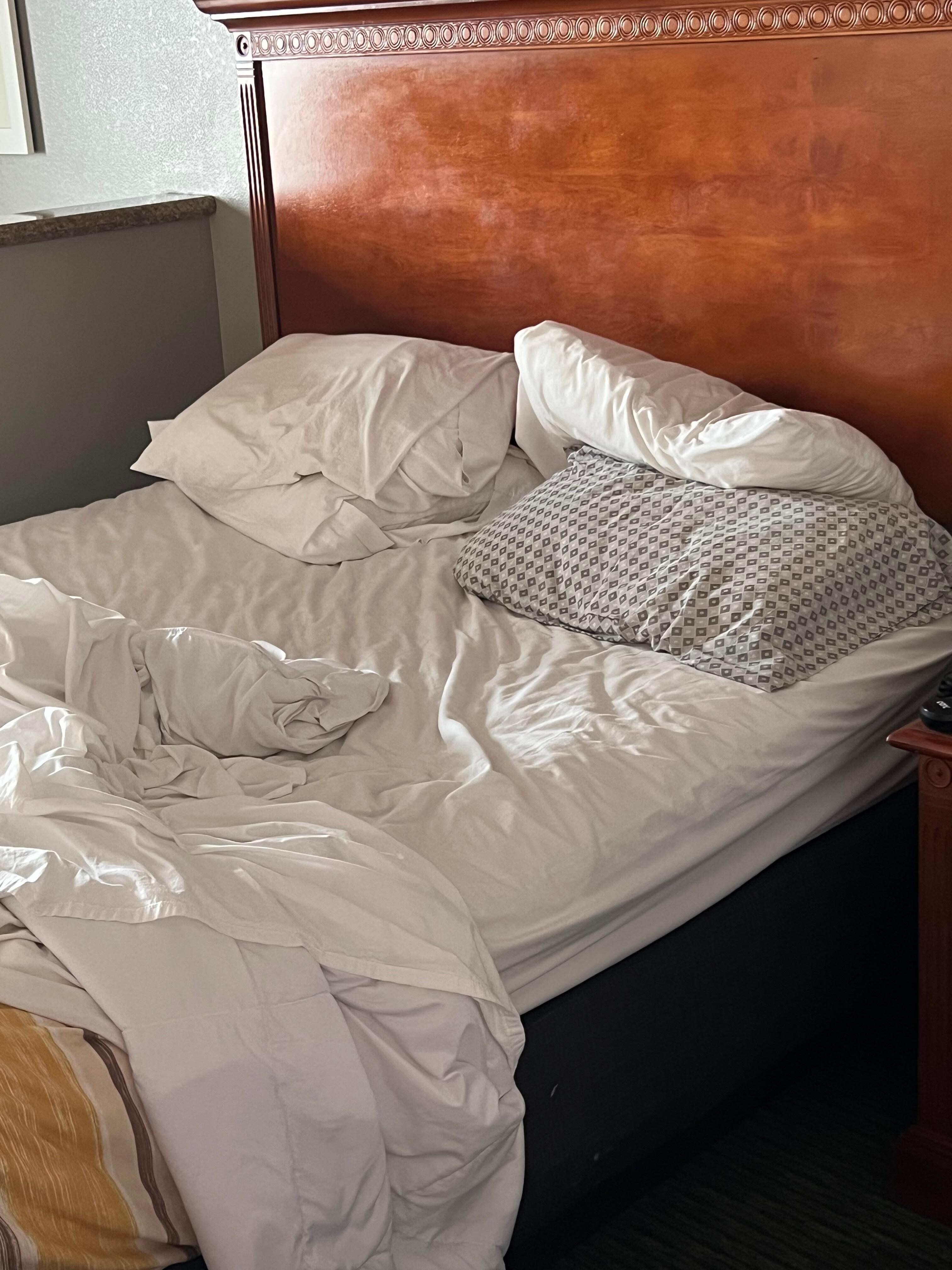 Mattress sunk in
