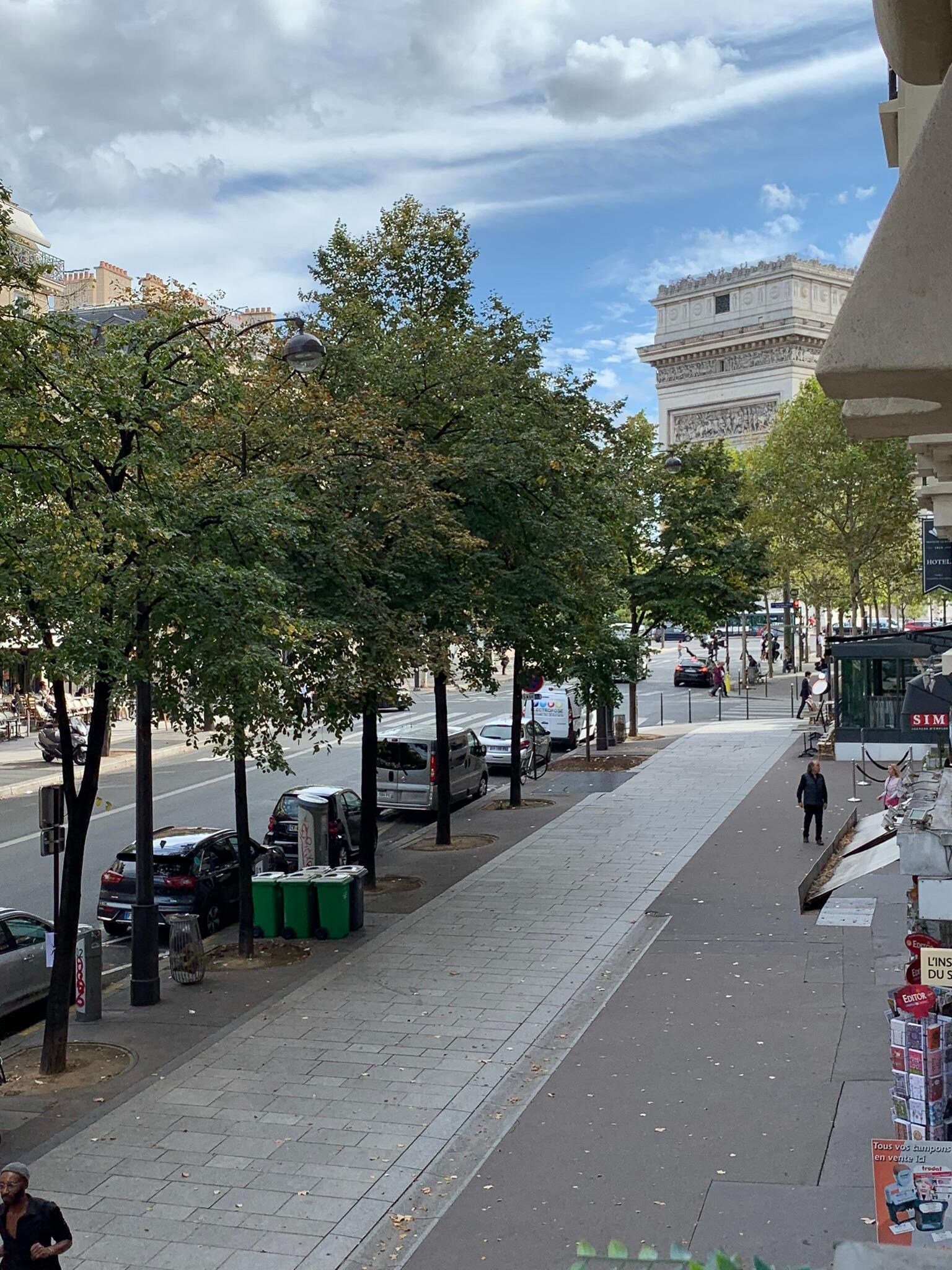 View of Arc de Triomphe from room