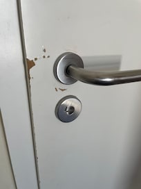 Door to the bathroom