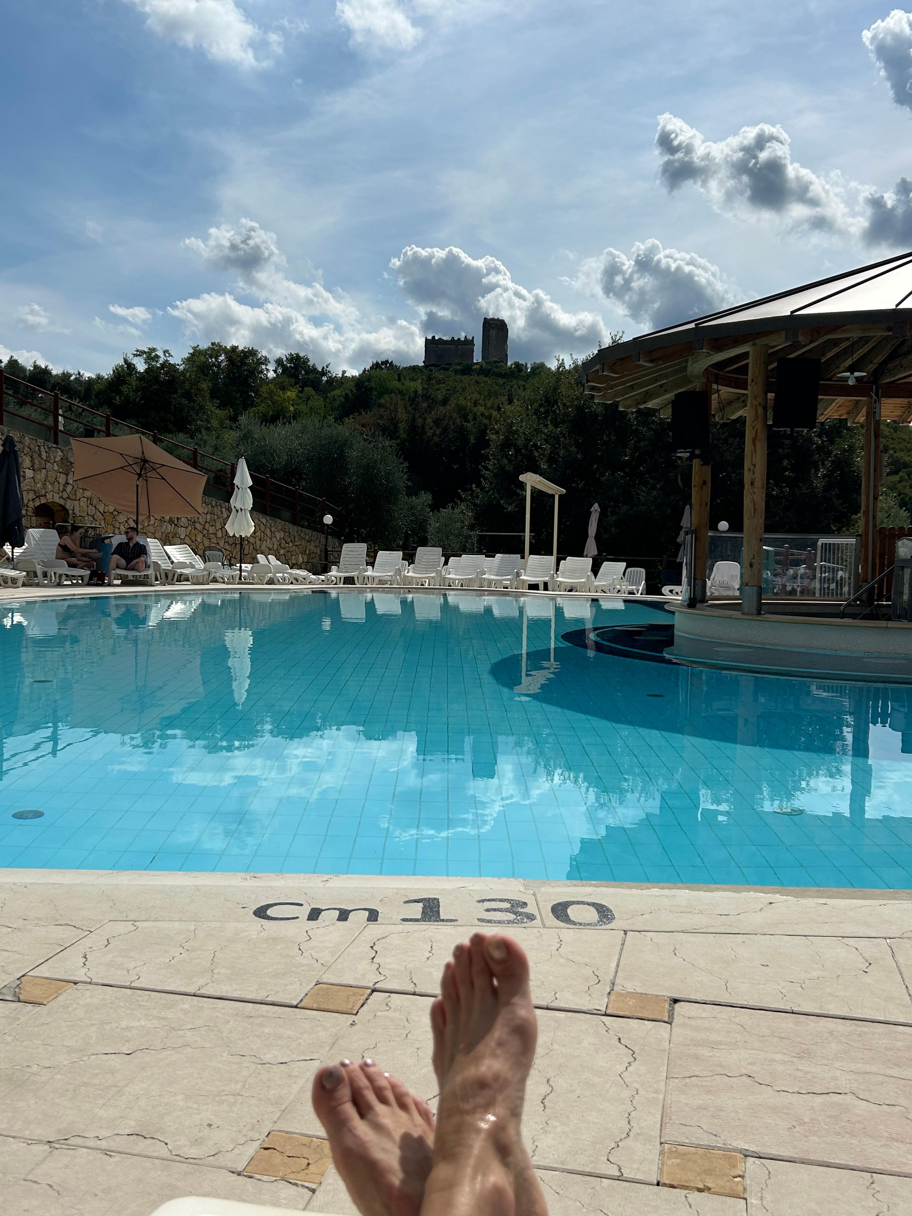 View from the pool area.