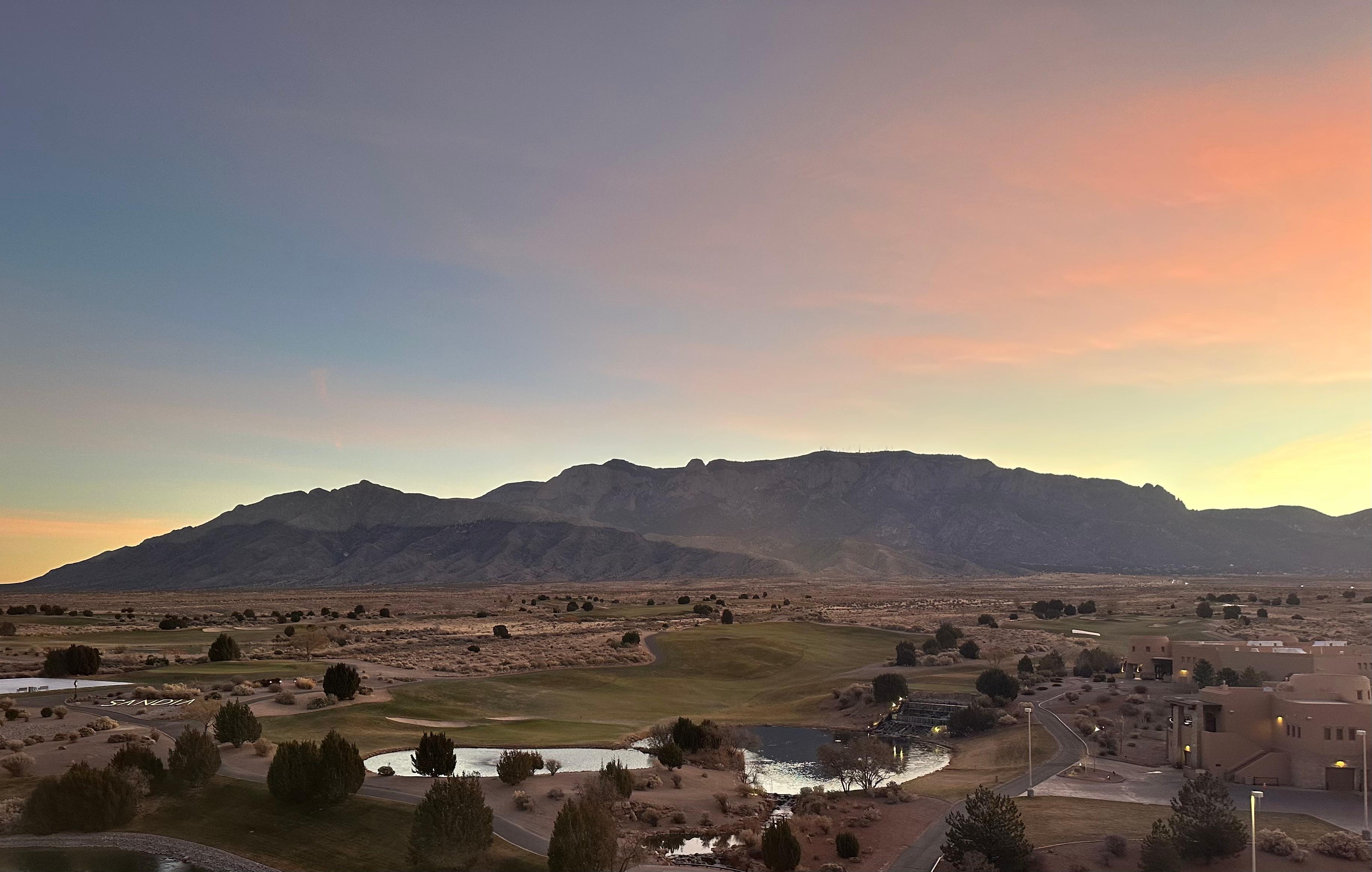 Sunrise over the Sandia’s 