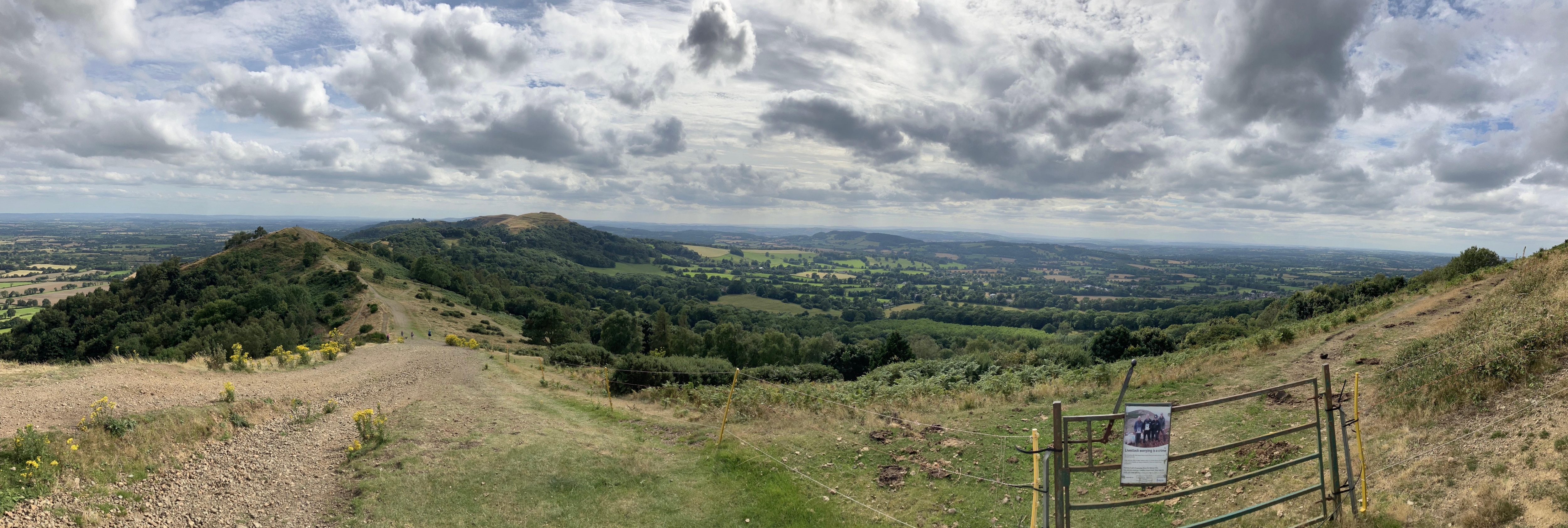 View from top of hill 