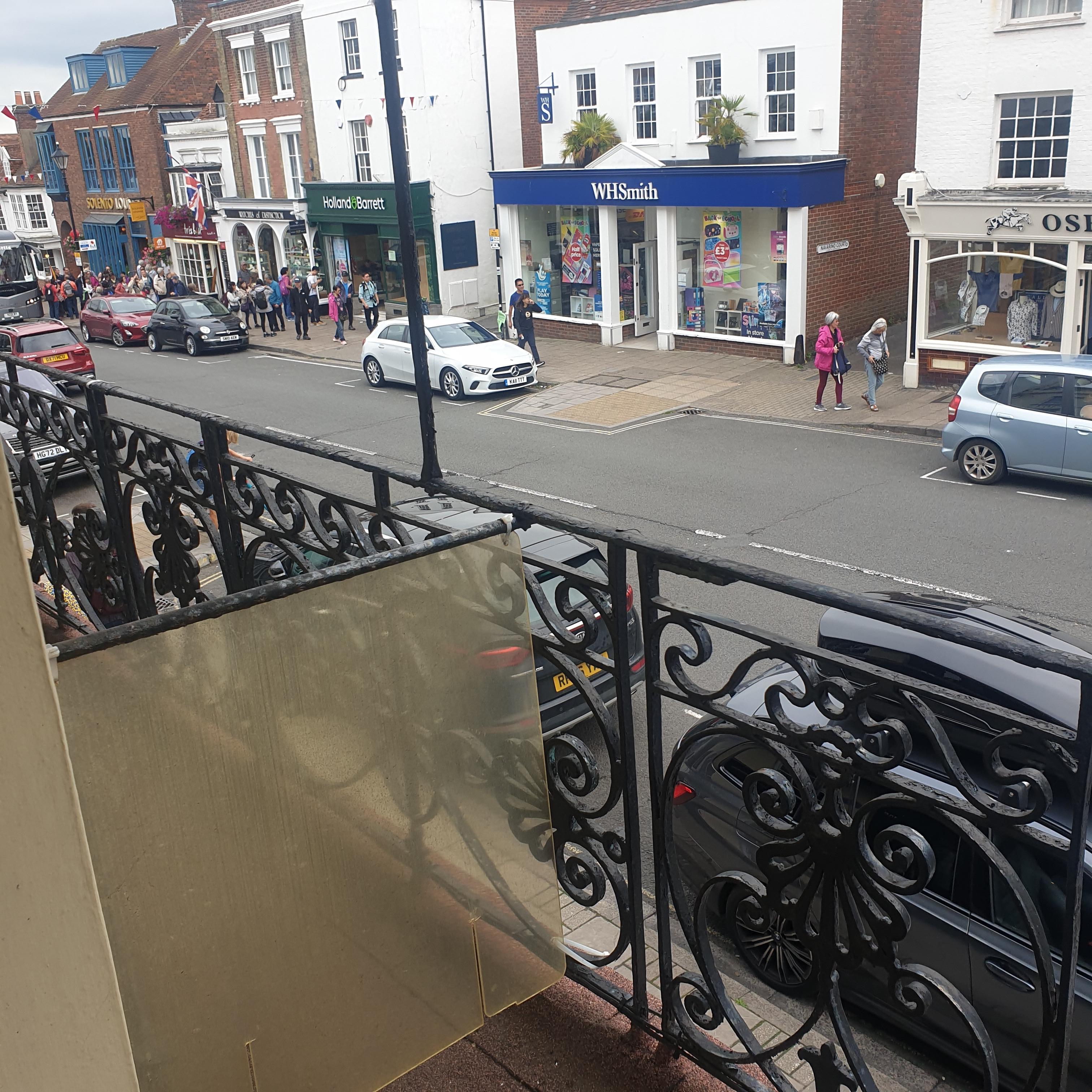 View of the high Street from the balcony