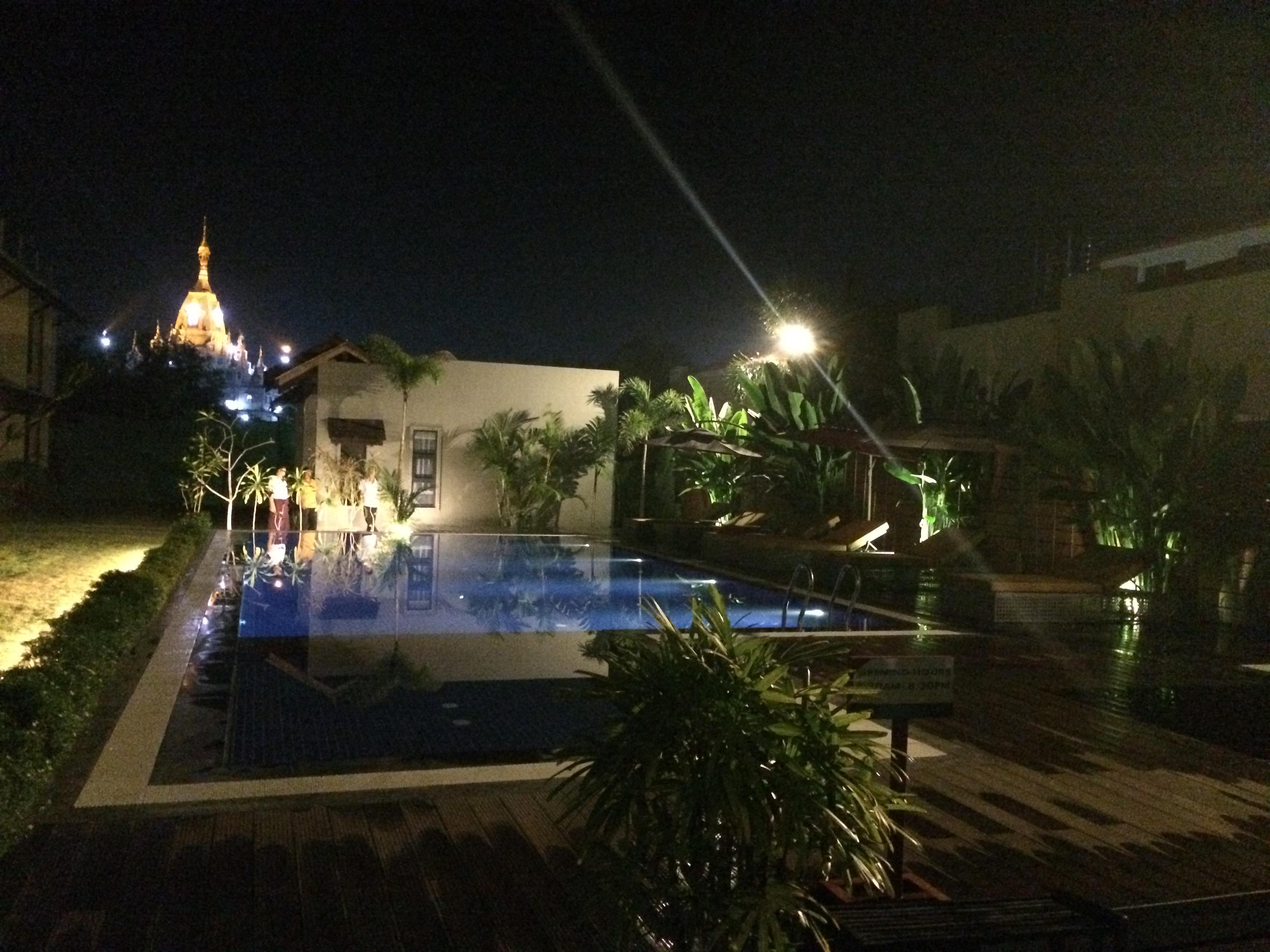 Pool at night