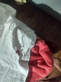 Lençol estava rasgado