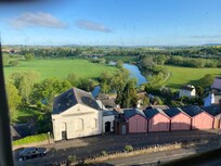 Udsigten fra hotel værelset ud mod floden Wye.