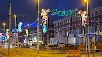 Just round the corner are the illuminations with a very convenient tram stop.