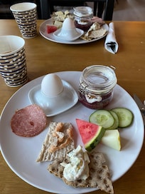 Breakfast selections.
