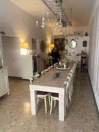 The dining area