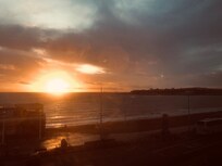 The view of the sun rising from our 2nd floor room