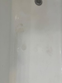 greasy footprints in bath