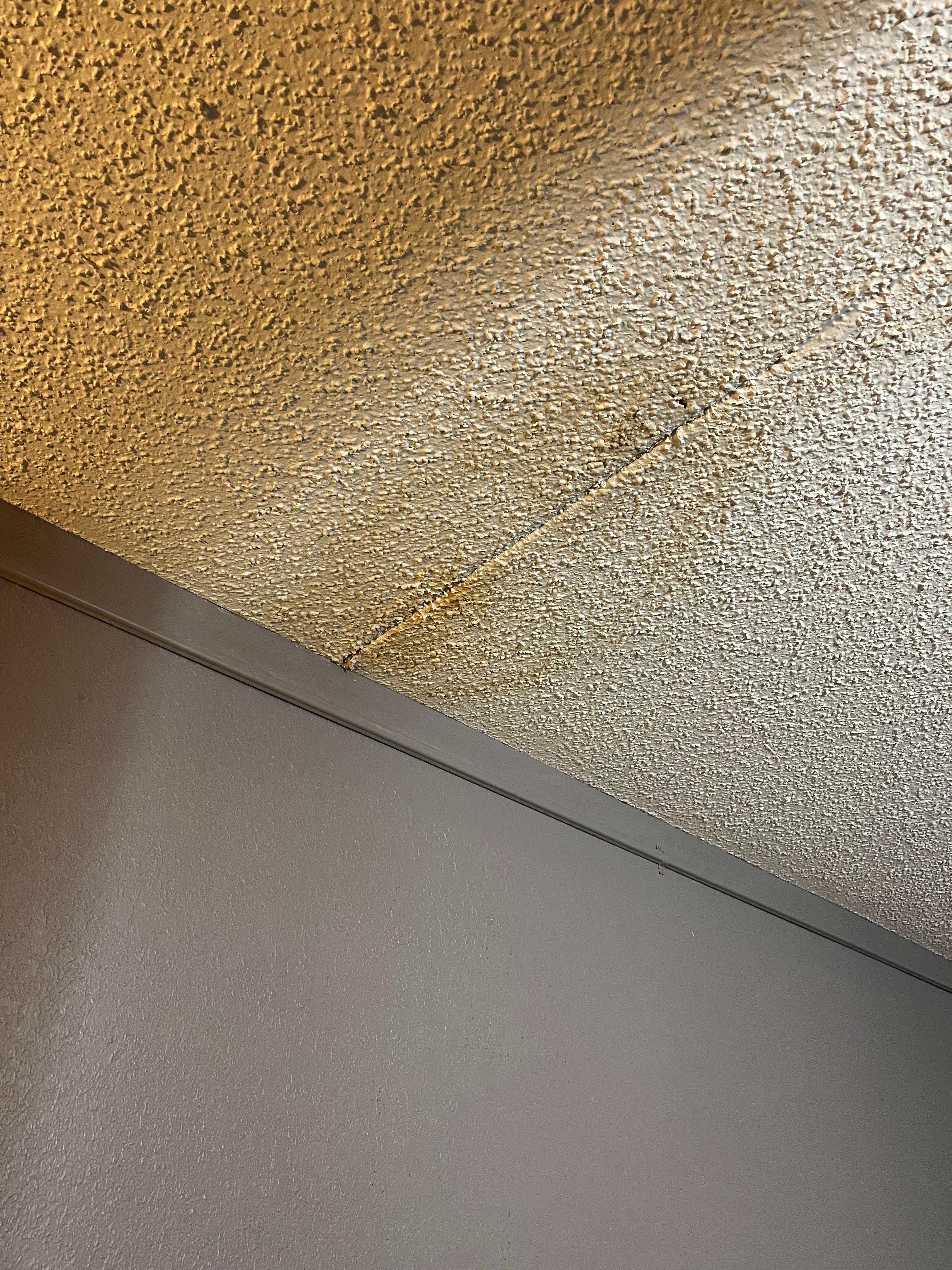 Water stained ceiling