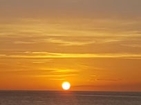 Amazing sunset view from the garden