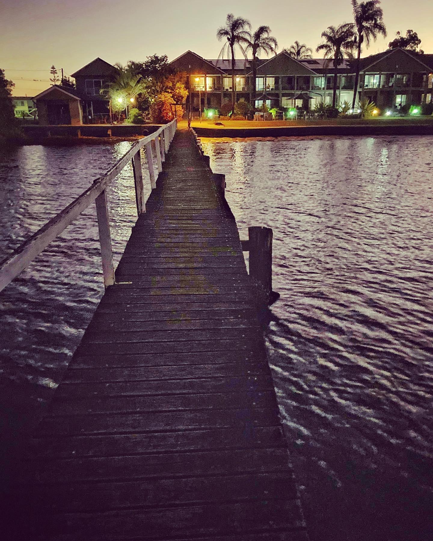 Looking back at hotel from end of jetty.