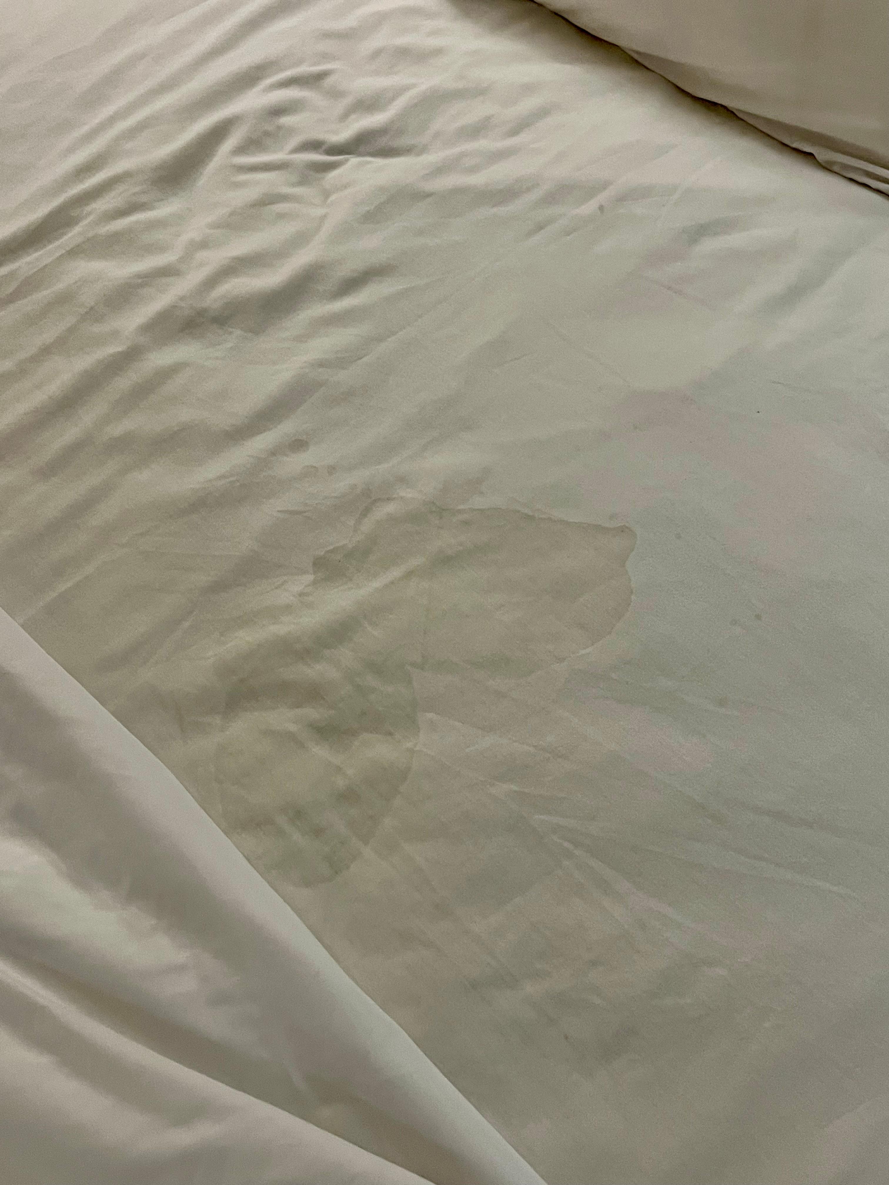 Gross, stained sheets