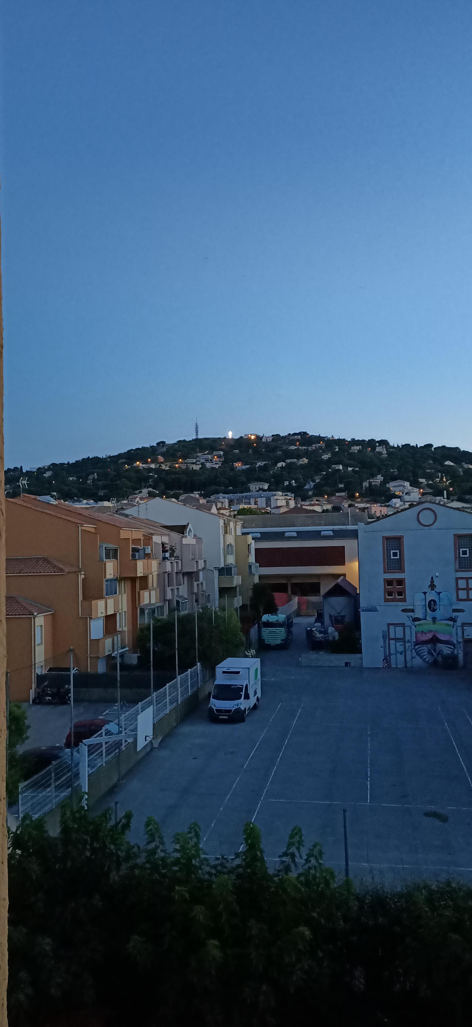 Pretty view of the Mont Saint Clair from out window.