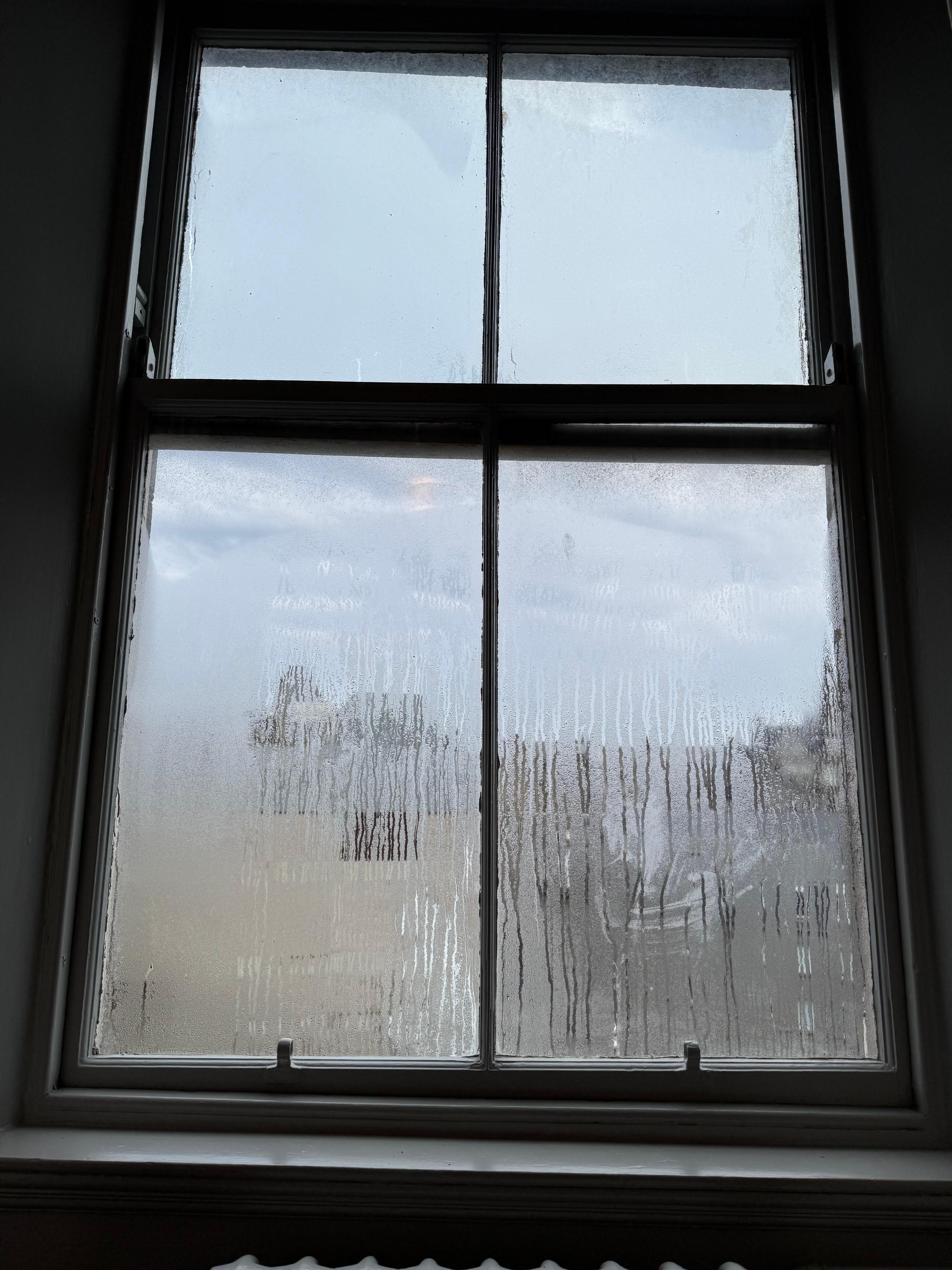 Average amount of condensation we woke up to daily. This was before any showers.
