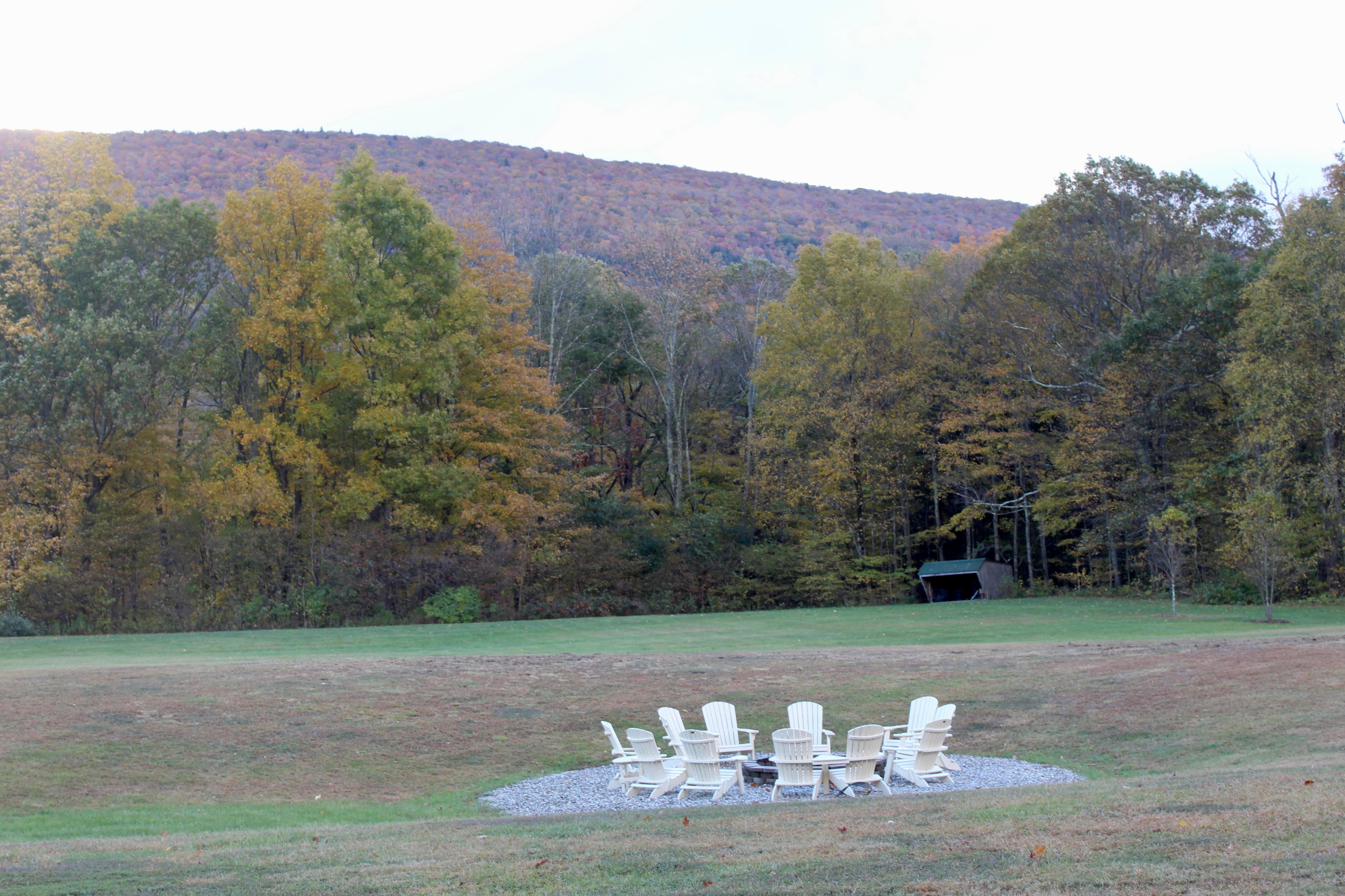 Fire pit out front 