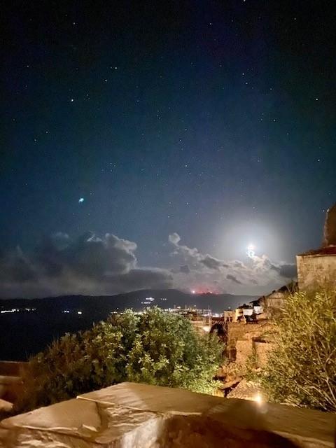 View from balcony at night