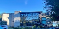 View of the hotel from the road
