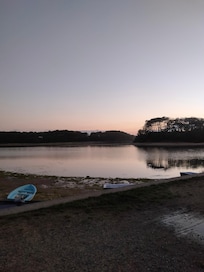 Coucher de soleil sur le lac marin de Soustons Vieux-boucau