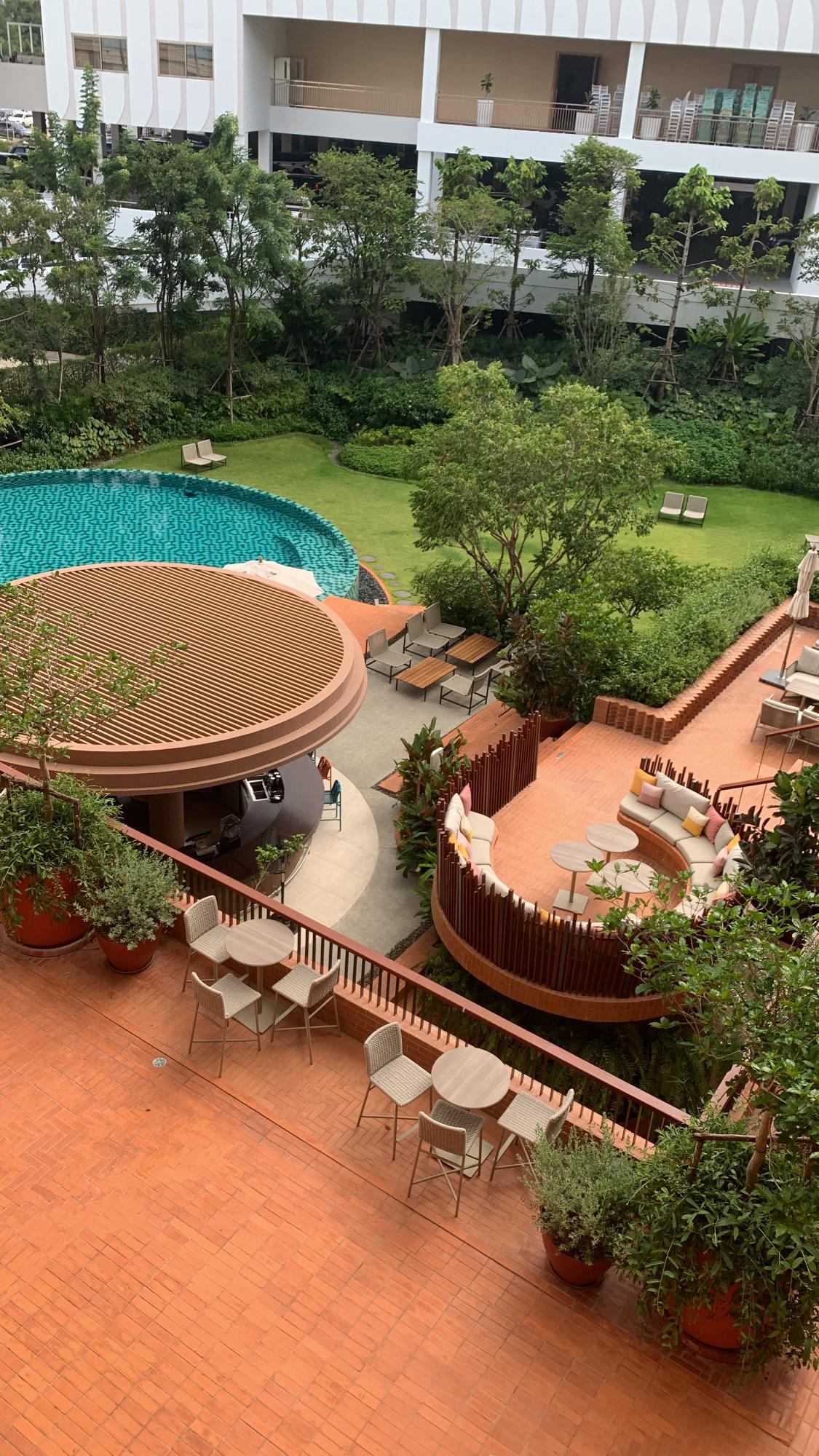 Pool view from balcony 