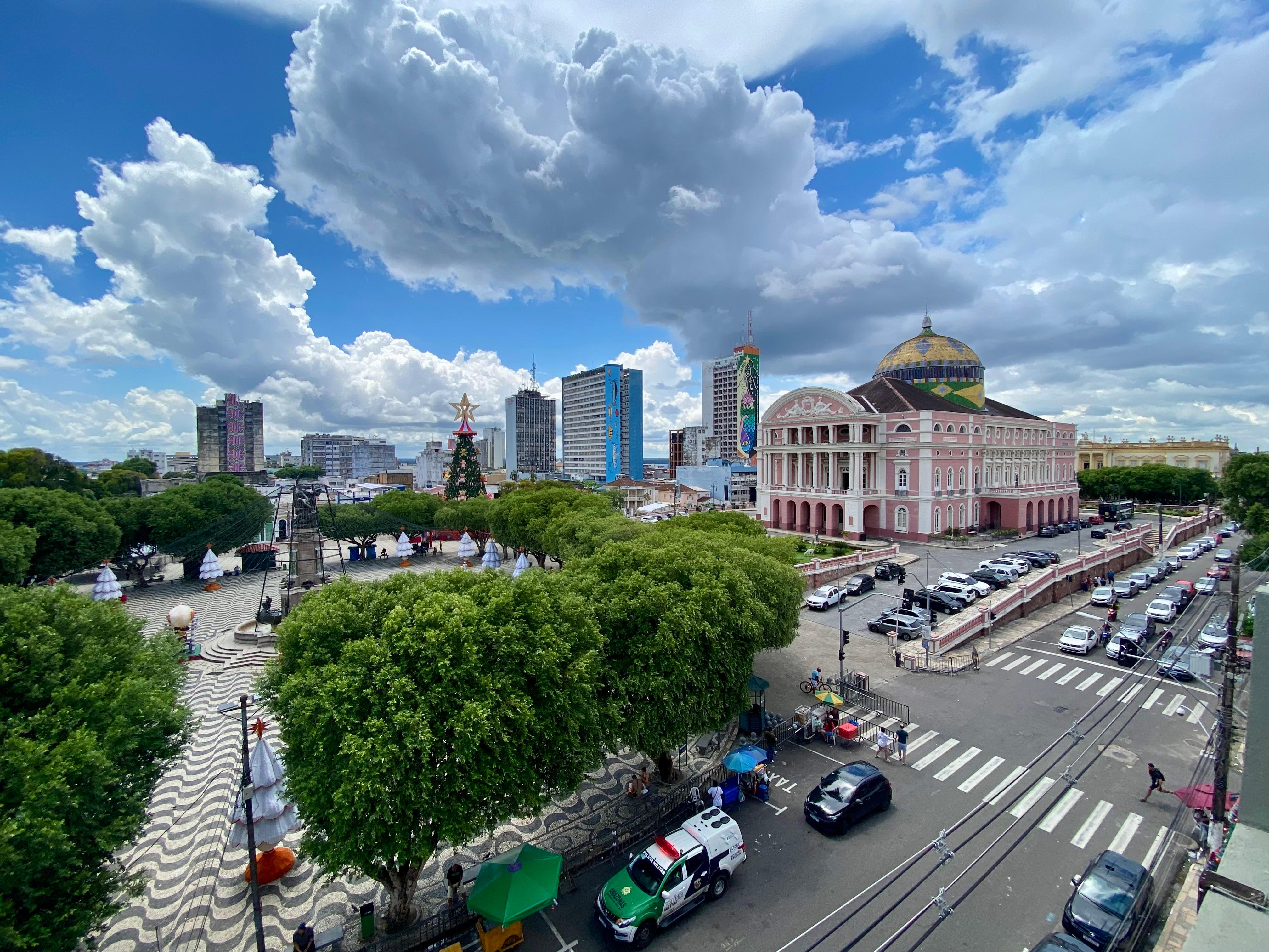 View from the rooftop bar of the hotel. 