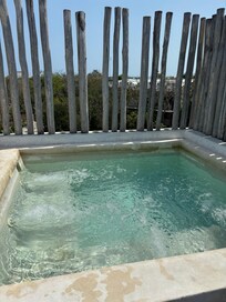 Private plunge pool is aged but relatively clean and enjoyable