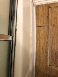 Mold/dirt - overall very dirty shower and bathroom