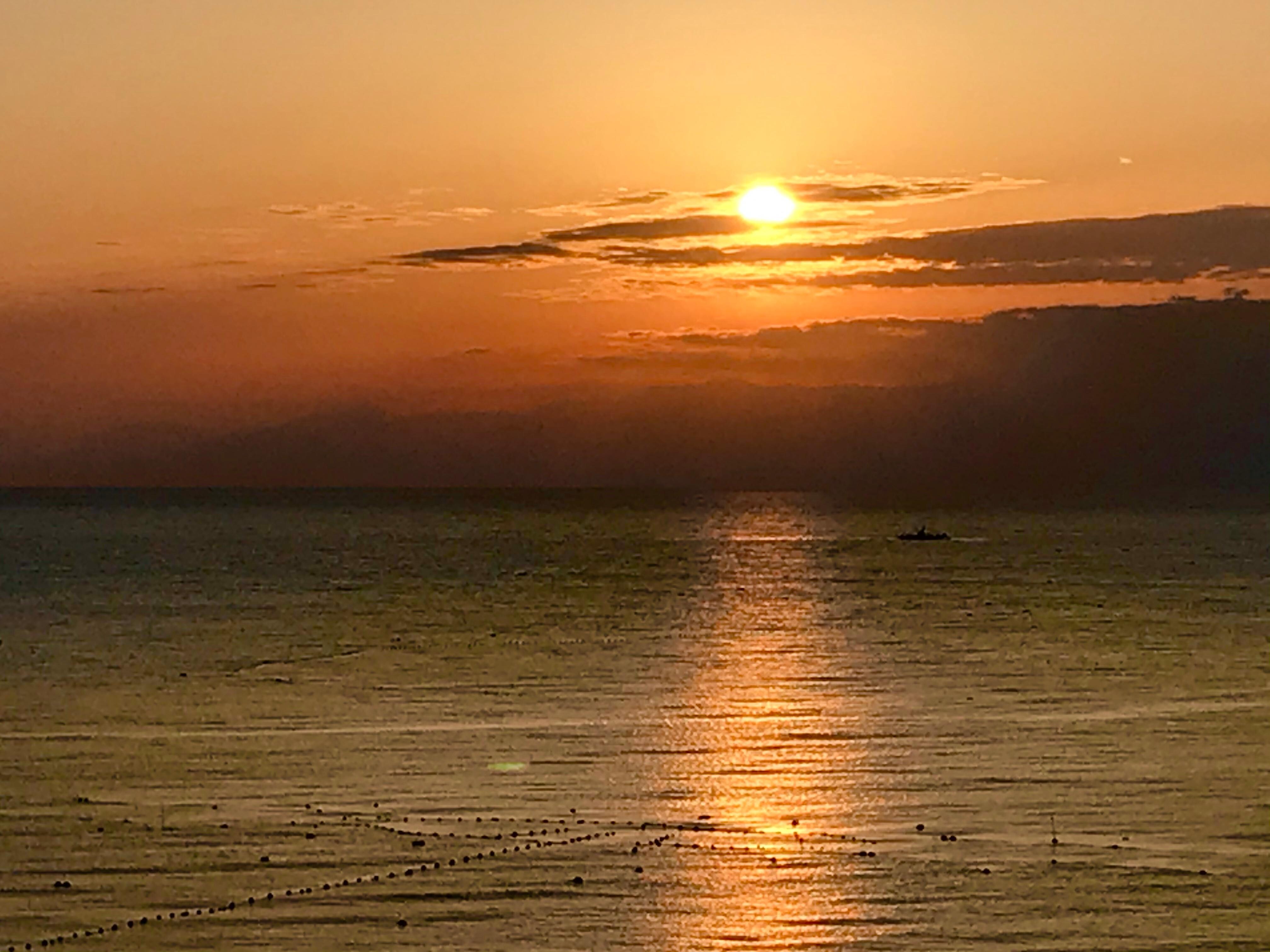 お部屋からの日の出