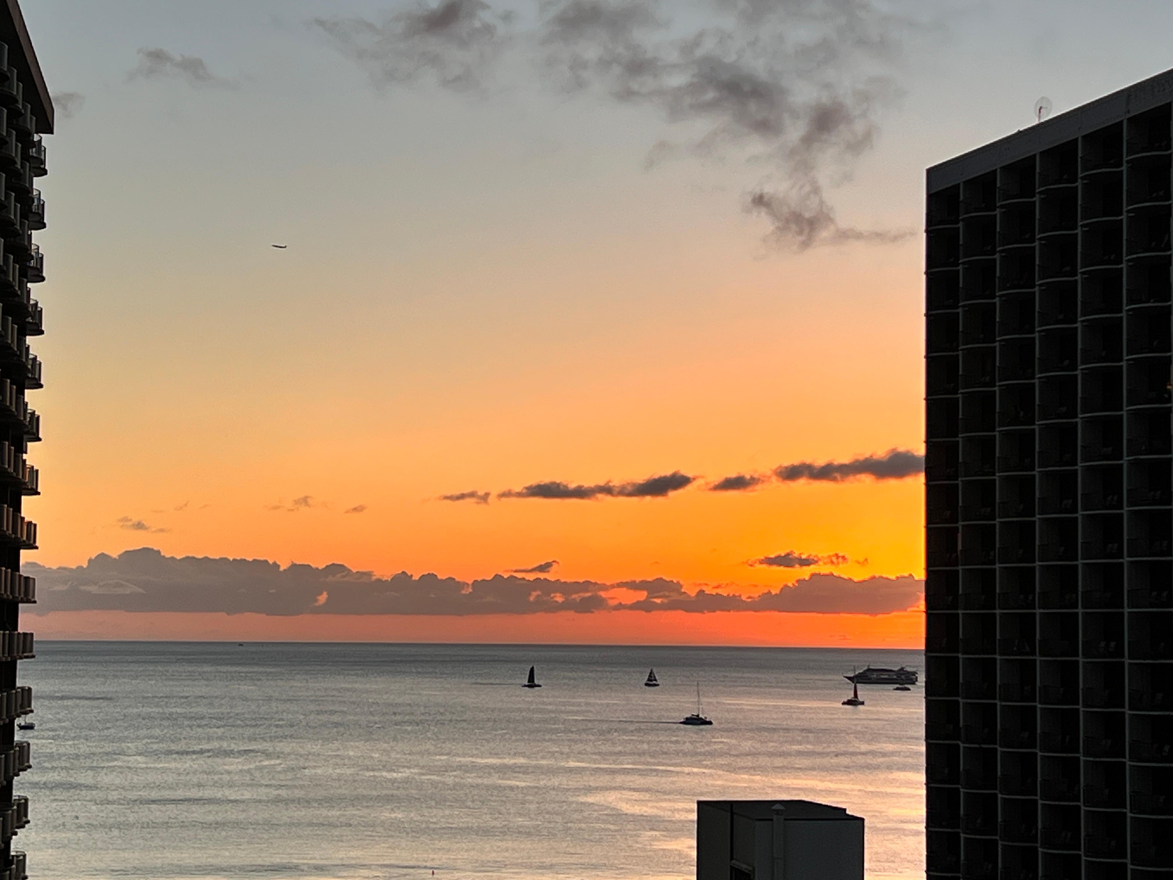 Sunset view from the balcony