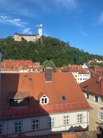 Utsikten ifrån rummet.