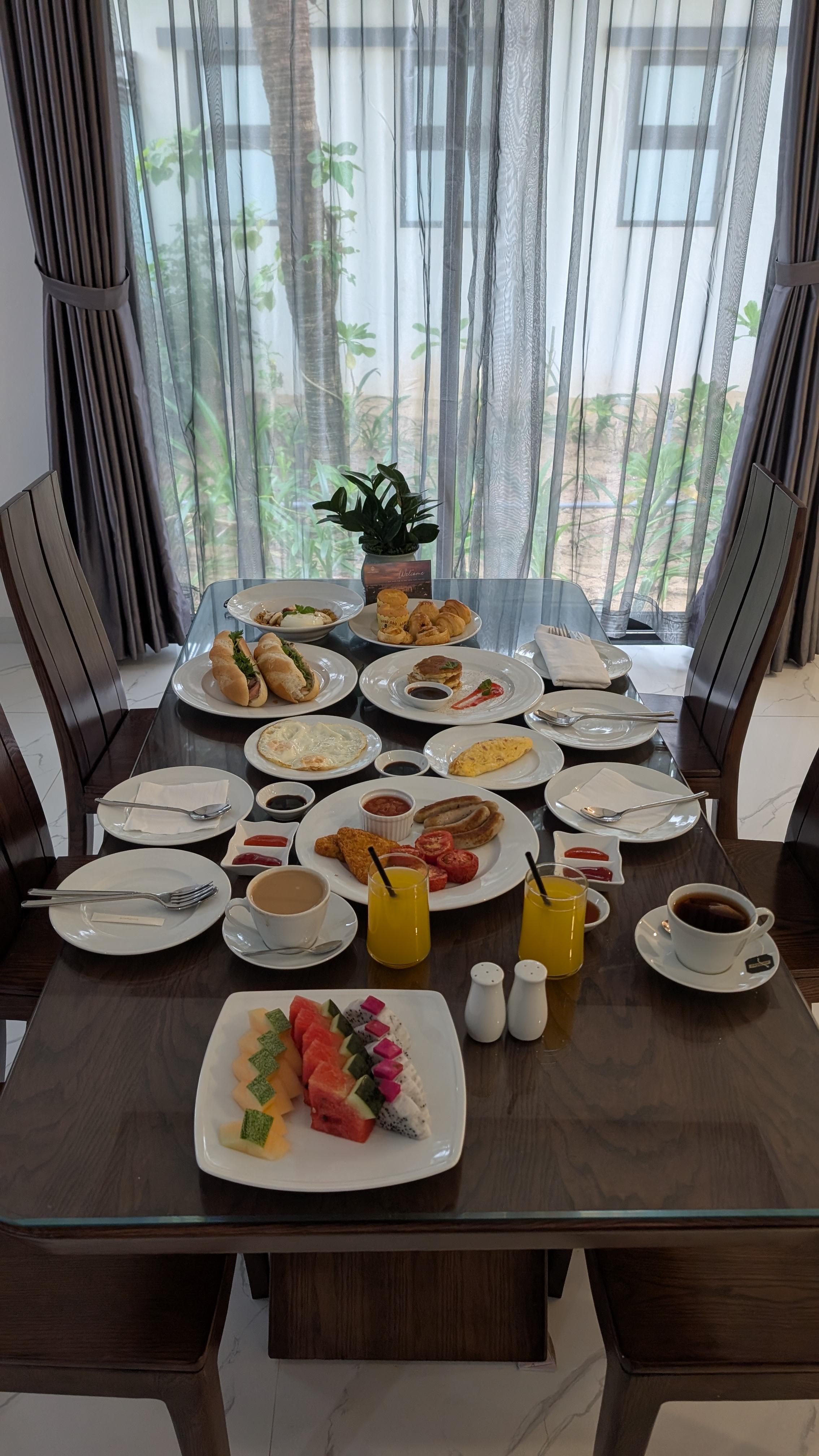 Breakfast included and delivered to our room