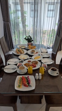 Breakfast included and delivered to our room