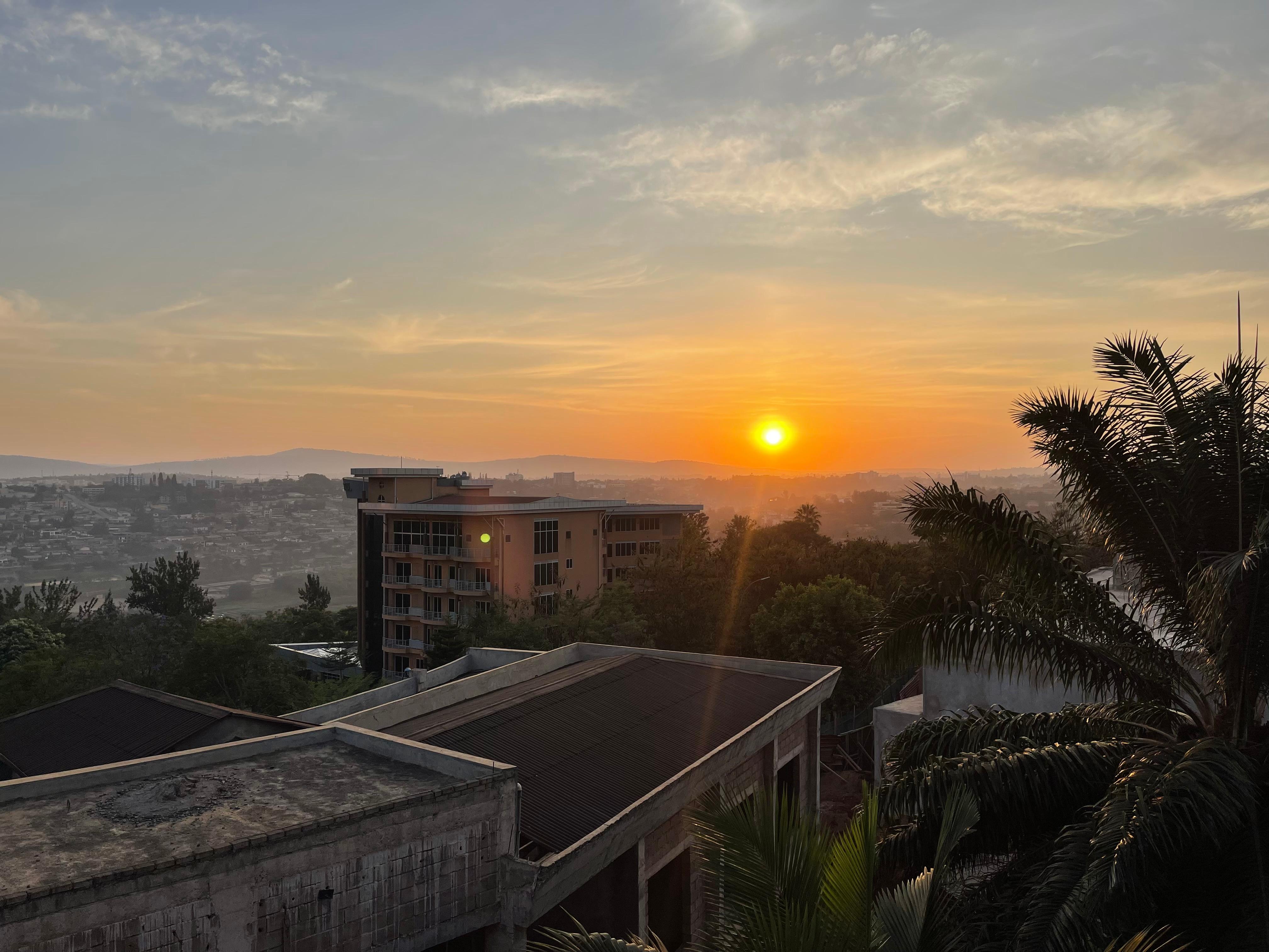 Sunrise view from restaurant 