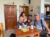 Met this cute couple while enjoying breakfast!