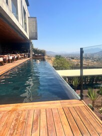 Pool and restaurant