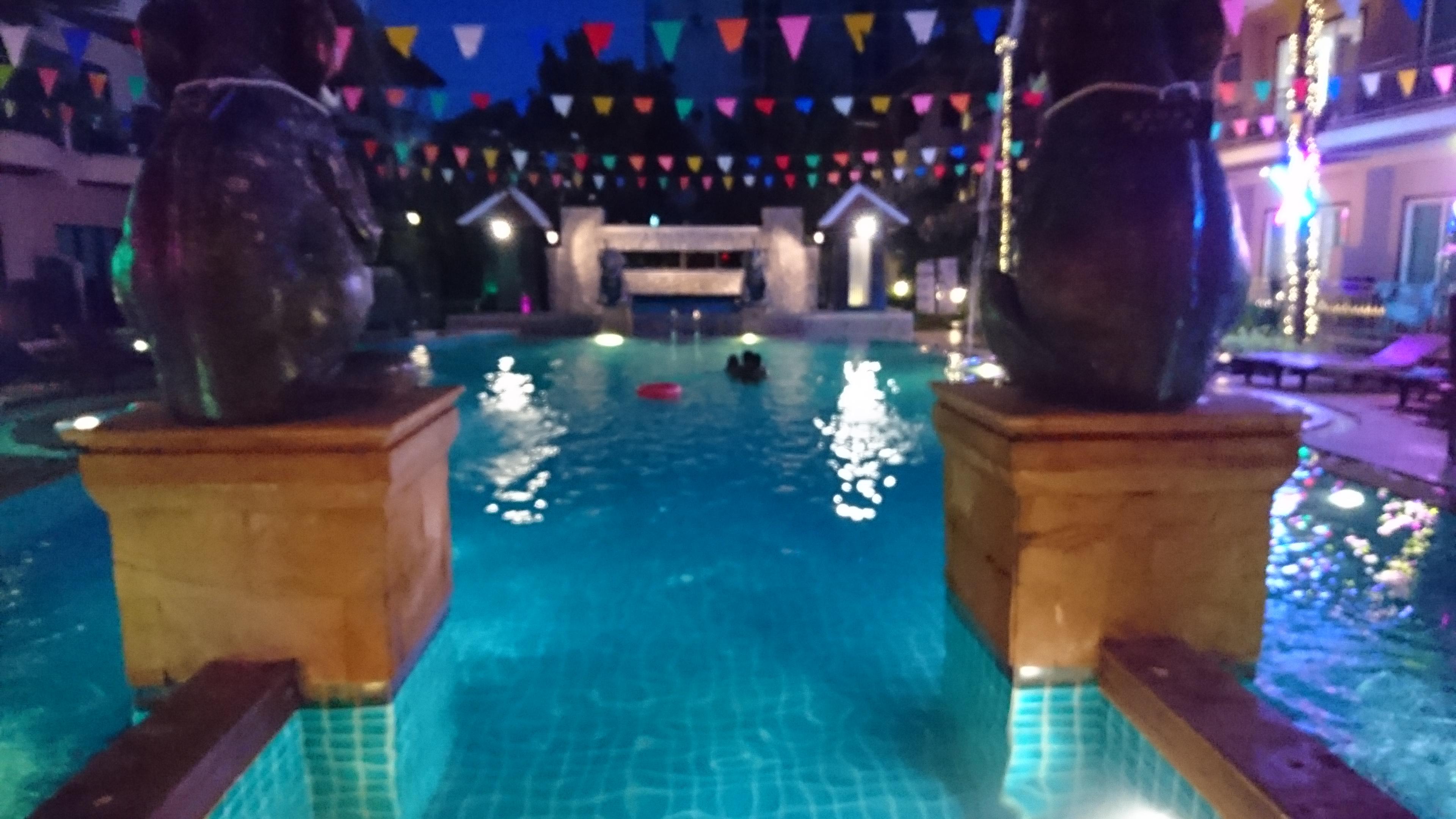 pool at night