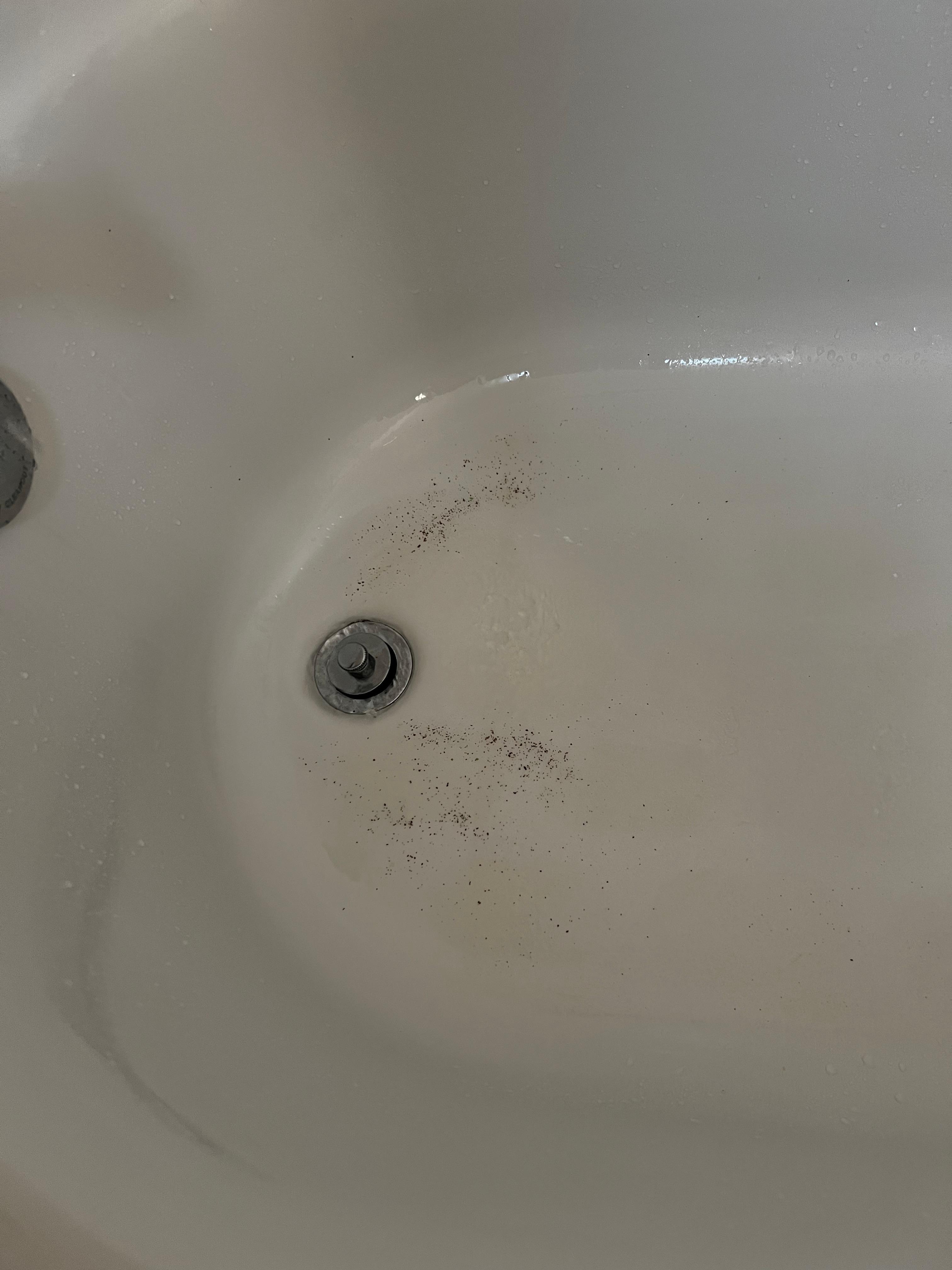 Grime in bathtub