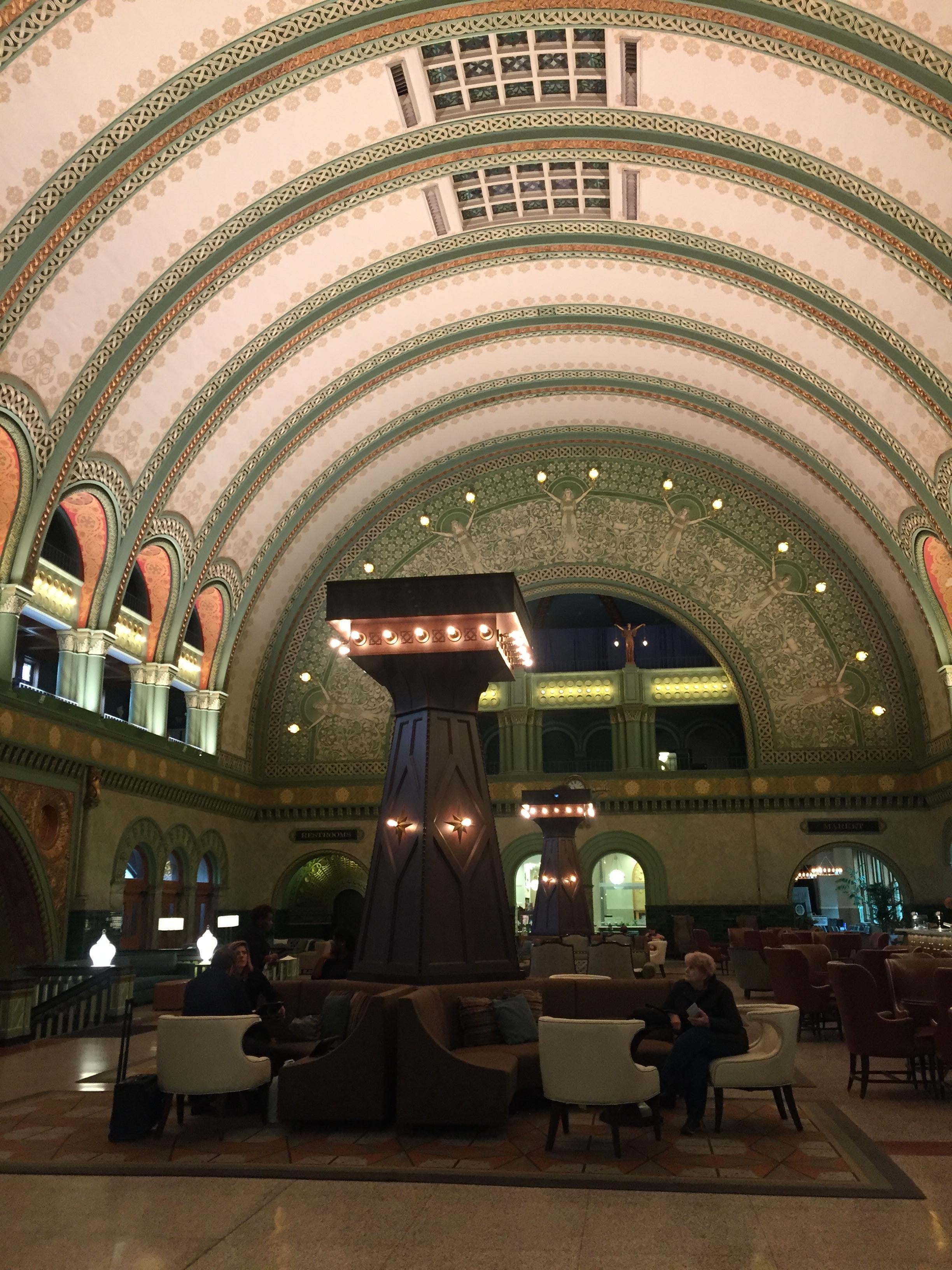 Projectors from different angles feature a history of the building. Narration is by John Goodman, a Missouri Native!